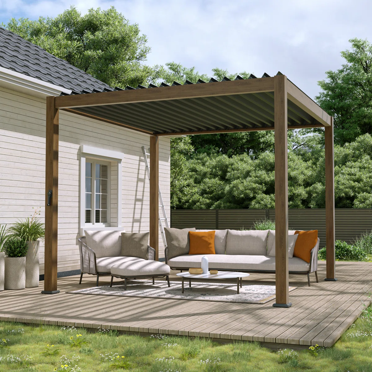 Aluminum+Pergola+with+Adjustable+Louvers+for+Outdoor+with+Rainproof+Canopy-104882009-104882010